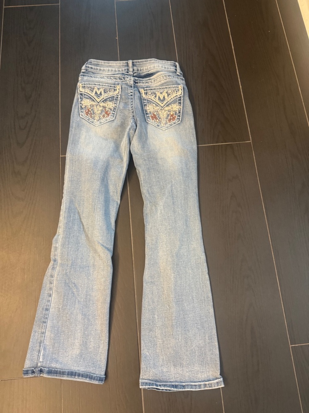 Embellished Light Blue Flare Jeans - Women